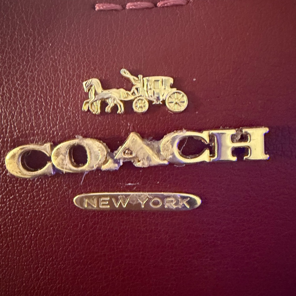 Coach Cherry Red Leather Tote - Picture 5 of 5